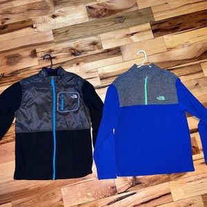 Boy’s Northface pullover and zip up